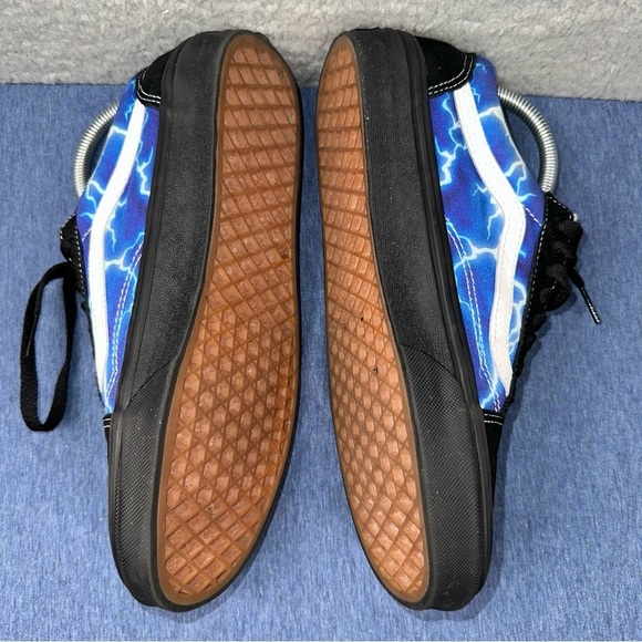 Vans Shoes Old Skool Lightning Mens 7 Womens 8.5 Blue Low Top Skater Sneakers - Picture 5 of 9